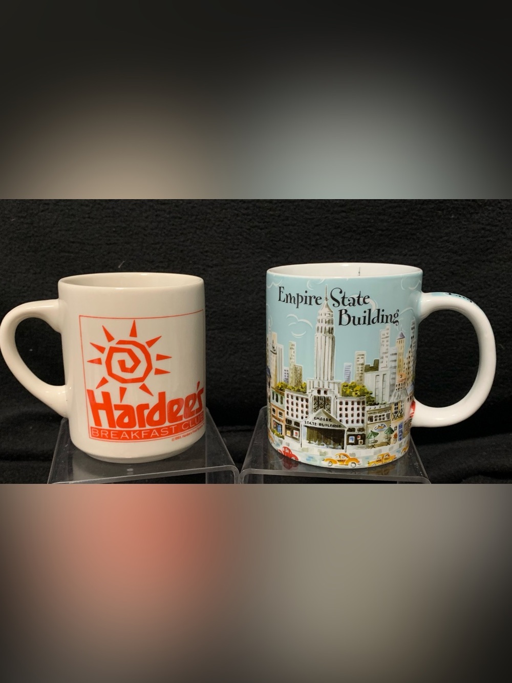 🔍 Choice of (1) Collectible Coffee Mug – Hardee’s 1993 or Empire State Building
